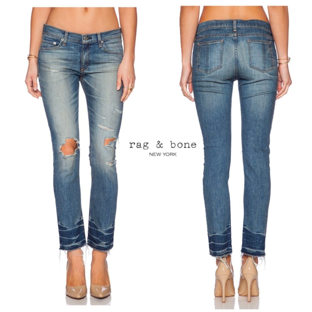 NWT Rag & Bone The Ensenada Slim Crop Straight Leg Jeans